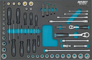 HAZET Werkzeug Satz 163-53/75 ∙ 1/2 Zoll (12,5 mm) Vierkant hohl | 3/8 Zoll (10 mm) Vierkant hohl | 1/4 Zoll (6,3 mm) Vierkant hoh Bild 1