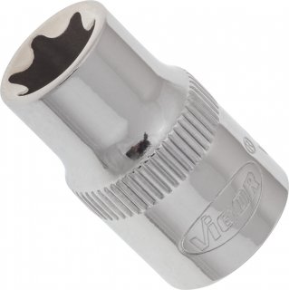 VIGOR T Steckschlüsseleinsatz ∙ V2144N ∙ 3/8 Zoll (10 mm) Vierkant hohl ∙ Außen TORX® Profil ∙ SW E12 Bild 1