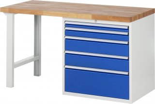 Werkbank 7611A1 | B1500xT700xH840mm | 5xSchublade-TA Bild 1