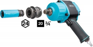 HAZET Schlag- | Maschinenschrauber Steckschlüsseleinsatz 903SLG6-17 ∙ 1/2 Zoll (12,5 mm) Vierkant hohl | 24 mm Außen-Sechskant ∙ A Bild 3