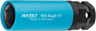 HAZET Schlag- | Maschinenschrauber Steckschlüsseleinsatz 903SLG6-17 ∙ 1/2 Zoll (12,5 mm) Vierkant hohl | 24 mm Außen-Sechskant ∙ A Bild 1