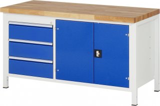 Werkbank 8904A2 | B1500xT700xH840mm | 3xSchublade-TA | 1xTür Bild 1
