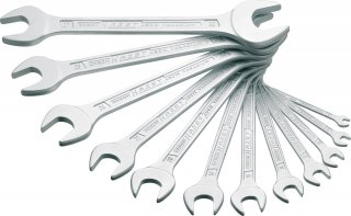 HAZET Doppel-Maulschlüssel Satz 450N/12 ∙ Außen Sechskant Profil ∙ 12-teilig ∙ 6 x 7 – 27 x 32 Bild 1