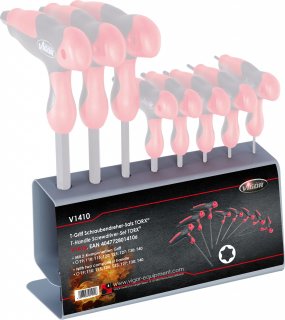 VIGOR T Schraubendreher Satz ∙ T-Griff ∙ V1410 ∙ Innen TORX® Profil ∙ 8-teilig ∙ T 9 – T 40 ∙ Anzahl Werkzeuge: 8 Bild 2