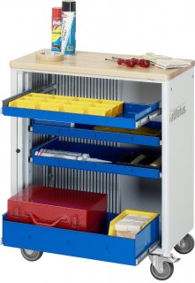 Werkzeugwagen 7000 | B725xT400xH860mm | 4xSchublade-VA | Buche-Top-25mm Bild 1