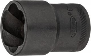 VIGOR Spiralnutenausdreher-Einsatz ∙ V2404N-27 ∙ 1/2 Zoll (12,5 mm) Vierkant hohl ∙ Außen Schraubenausdreher Profil ∙ SW 27 mm Bild 3