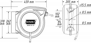 HAZET Schlauchaufroller 9040N-10 ∙ 15 m Bild 2