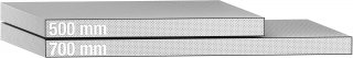 VIGOR Edelstahl-Arbeitsplatte kombiniert ∙ mittel ∙ V6000-01541-X ∙ L x B x H: 1541 mm x 500 mm x 40 mm Bild 2