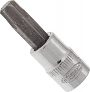 VIGOR T Schraubendreher-Einsatz ∙ V2447N ∙ 1/4 Zoll (6,3 mm) Vierkant hohl ∙ Innen TORX® Profil ∙ SW T40 Bild 2