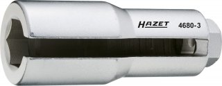 HAZET Lambda-Sonden Einsatz 4680-3 ∙ 1/2 Zoll (12,5 mm) Vierkant hohl ∙ Außen Sechskant Profil ∙ SW 22 mm Bild 1