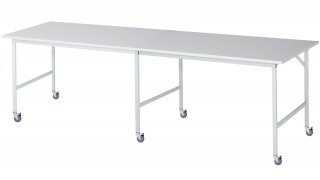 Fahrbarer Arbeitstisch Jerry (6 LR) | B3000xT1000xH900mm | M-Platte-22mm Bild 1