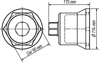 HAZET Nkw Achsmutter-Steckschlüssel 4937-90 ∙ SW 90 mm Bild 2