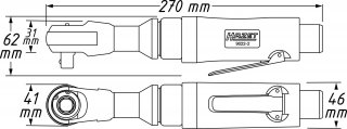 HAZET Ratschenschrauber 9022-2 ∙ 1/2 Zoll (12,5 mm) Vierkant massiv ∙ Länge: 270 mm Bild 3