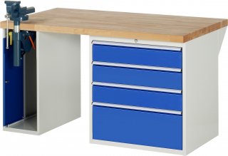 Werkbank 7610A2 | B1500xT900xH890mm | 4xSchublade-TA | 1xSSKL Bild 1