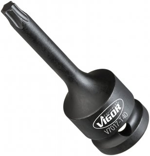 VIGOR T Schlagschrauber Schraubendreher-Einsatz ∙ V7017-T40 ∙ 1/2 Zoll (12,5 mm) Vierkant hohl ∙ Innen TORX® Profil ∙ SW T40 Bild 1