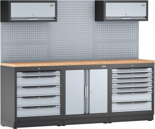 VIGOR Schrankwand-Kombination ∙ Komplett-Paket ∙ Holz ∙ V6000-3P2XL ∙ L x B x H: 2588 mm x 526 mm x 1980 mm Bild 11