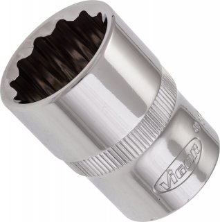VIGOR Doppelsechskant Steckschlüsseleinsatz ∙ V7512-20 ∙ 1/2 Zoll (12,5 mm) Vierkant hohl ∙ Außen Doppelsechskant Profil ∙ SW 20 Bild 2