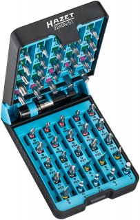 HAZET Bit Satz 2240N/51 ∙ 1/4 Zoll (6,3 mm) Sechskant massiv ∙ Pozidriv Profil PZ | Kreuzschlitz Profil PH | Tamper Resistant TORX Bild 1
