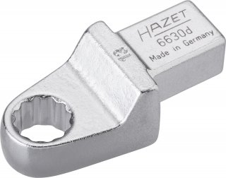 HAZET Einsteck-Ringschlüssel 6630D-13 ∙ 14 x 18 mm Einsteck-Vierkant massiv ∙ Außen Doppelsechskant-Tractionsprofil ∙ SW 13 mm Bild 1
