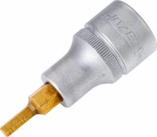 HAZET Schraubendreher-Steckschlüsseleinsatz 986-4 ∙ 1/2 Zoll (12,5 mm) Vierkant hohl ∙ Innen Sechskant Profil ∙ SW 4 mm Bild 1