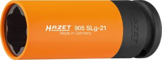 HAZET Schlag- | Maschinenschrauber Steckschlüsseleinsatz ∙ Sonderprofil 905SLG-21 ∙ 1/2 Zoll (12,5 mm) Vierkant hohl ∙ Radschraub Bild 1
