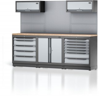 VIGOR Schrankwand-Kombination ∙ Komplett-Paket ∙ Holz ∙ V6000-3P2XL ∙ L x B x H: 2588 mm x 526 mm x 1980 mm Bild 13