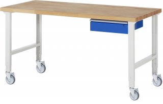 Fahrbare Werkbank (höhenverstellbar) 7001A1 | B2000xT900xH950-1000mm | 4LR Bild 1