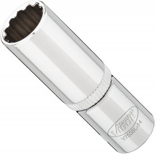 VIGOR Doppelsechskant Steckschlüsseleinsatz ∙ lang ∙ V7538L-14 ∙ 3/8 Zoll (10 mm) Vierkant hohl ∙ Außen Doppelsechskant Profil ∙ Bild 2