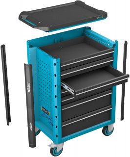 HAZET Werkstattwagen Assistent 179N ∙ Sortiment 179N-8/228 ∙ 228-teilig ∙ Schubladen | flach: 7× 81 x 522 x 398 mm ∙ Schubladen |  Bild 3