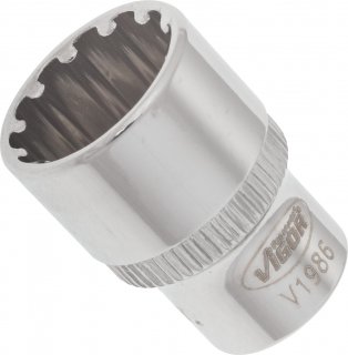 VIGOR Multiprofil Steckschlüsseleinsatz ∙ V1986 ∙ 1/4 Zoll (6,3 mm) Vierkant hohl ∙ Multiprofil ∙ SW 13 mm Bild 2