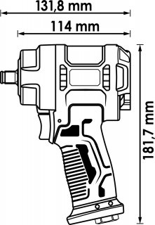 VIGOR Mini Schlagschrauber ∙ V5671N ∙ Lösemoment maximal [Nm]: 1200 Nm ∙ 1/2 Zoll (12,5 mm) Vierkant massiv ∙ Jumbohammer-Schlag Bild 10