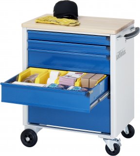 Werkzeugwagen 7350 | B700xT500xH860mm | 6xSchublade-VA | Buche-Top-25mm Bild 1