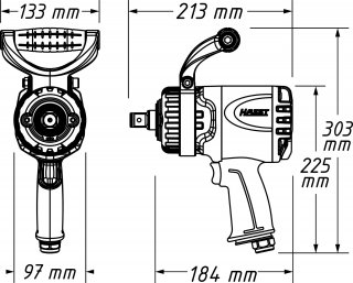 HAZET Twin Turbo Schlagschrauber 9013TT ∙ Lösemoment maximal [Nm]: 4100 Nm ∙ 3/4 Zoll (20 mm) Vierkant massiv ∙ Hochleistungs-Do Bild 6