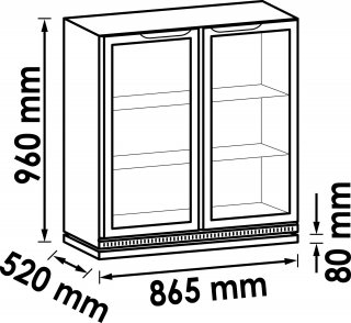 VIGOR Kühlschrank ∙ Integrierbar ∙ V6000-056XL ∙ L x B x H: 865 mm x 520 mm x 960 mm Bild 7