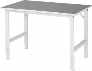 Arbeitstisch Tom höhenverstellbar | B1250xT800xH760-1080mm | L-Platte-25mm Bild 1