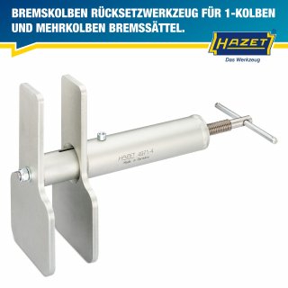 HAZET Bremskolben Rücksetzwerkzeug für 1-Kolben und Mehrkolben Bremssättel 4971-4 Bild 9