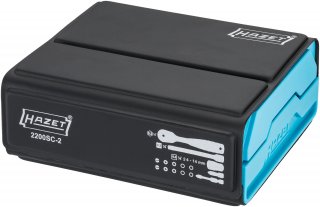 HAZET SmartCase Steckschlüssel Satz 2200SC-2 ∙ 1/4 Zoll (6,3 mm) Sechskant massiv | 1/4 Zoll (6,3 mm) Vierkant hohl ∙ Außen Doppe Bild 3
