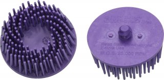 HAZET Ersatz Borstenschleifer Satz ∙ lila ∙ 2-teilig∙ Roloc® Schnellwechselsystem ∙ ⌀ 50 mm 9033-11-036/2 Bild 1