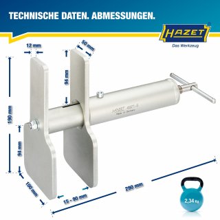 HAZET Bremskolben Rücksetzwerkzeug für 1-Kolben und Mehrkolben Bremssättel 4971-4 Bild 3