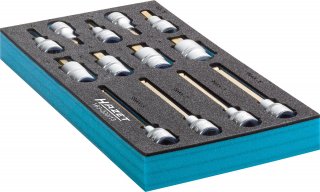 HAZET Schraubendreher-Steckschlüsseleinsatz Satz 163-220/13 ∙ 1/2 Zoll (12,5 mm) Vierkant hohl ∙ Innen Sechskant Profil ∙ 13-tei Bild 2