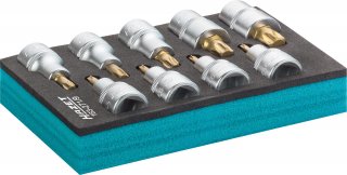 HAZET Schraubendreher-Steckschlüsseleinsatz Satz ∙ TORX® 163-271/9 ∙ 1/2 Zoll (12,5 mm) Vierkant hohl ∙ Innen TORX® Profil ∙ 9-t Bild 2