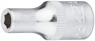 HAZET Steckschlüsseleinsatz 850-4 ∙ 1/4 Zoll (6,3 mm) Vierkant hohl ∙ Außen Sechskant-Tractionsprofil ∙ SW 4 mm Bild 1