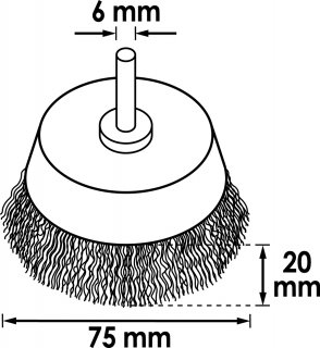 VIGOR Topfbürste ∙ 75 mm ∙ grob ∙ V6800-75 Bild 3