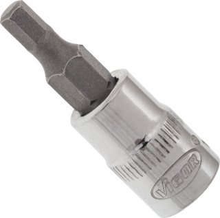 VIGOR Innensechskant Schraubendreher-Einsatz ∙ V2431N ∙ 1/4 Zoll (6,3 mm) Vierkant hohl ∙ Innen Sechskant Profil ∙ SW 4 mm Bild 2