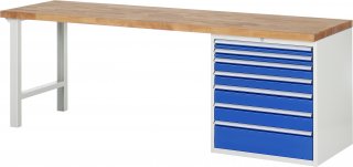 Werkbank 7617A1 | B2500xT700xH890mm | 7xSchublade-VA Bild 1
