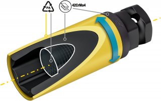 HAZET Schlag- | Maschinenschrauber Steckschlüsseleinsatz 903SLG6-19 ∙ 1/2 Zoll (12,5 mm) Vierkant hohl | 24 mm Außen-Sechskant ∙ A Bild 7