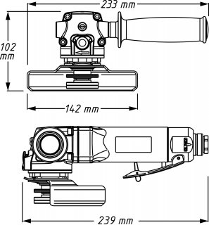 HAZET Winkelschleifer 9033N-7 ∙ Länge: 239 mm Bild 3