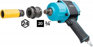 HAZET Schlag- | Maschinenschrauber Steckschlüsseleinsatz 903SLG6-19 ∙ 1/2 Zoll (12,5 mm) Vierkant hohl | 24 mm Außen-Sechskant ∙ A Bild 3