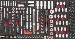 VIGOR Steckschlüssel Werkzeug Satz ∙ für Series XL ∙ V4586 ∙ 1/4 Zoll (6,3 mm) Sechskant massiv | 1/4 Zoll (6,3 mm) Vierkant hohl Bild 1