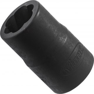 VIGOR Spiralnutenausdreher-Einsatz ∙ V2407 ∙ 1/2 Zoll (12,5 mm) Vierkant hohl ∙ Außen Schraubenausdreher Profil ∙ SW 13 mm Bild 2